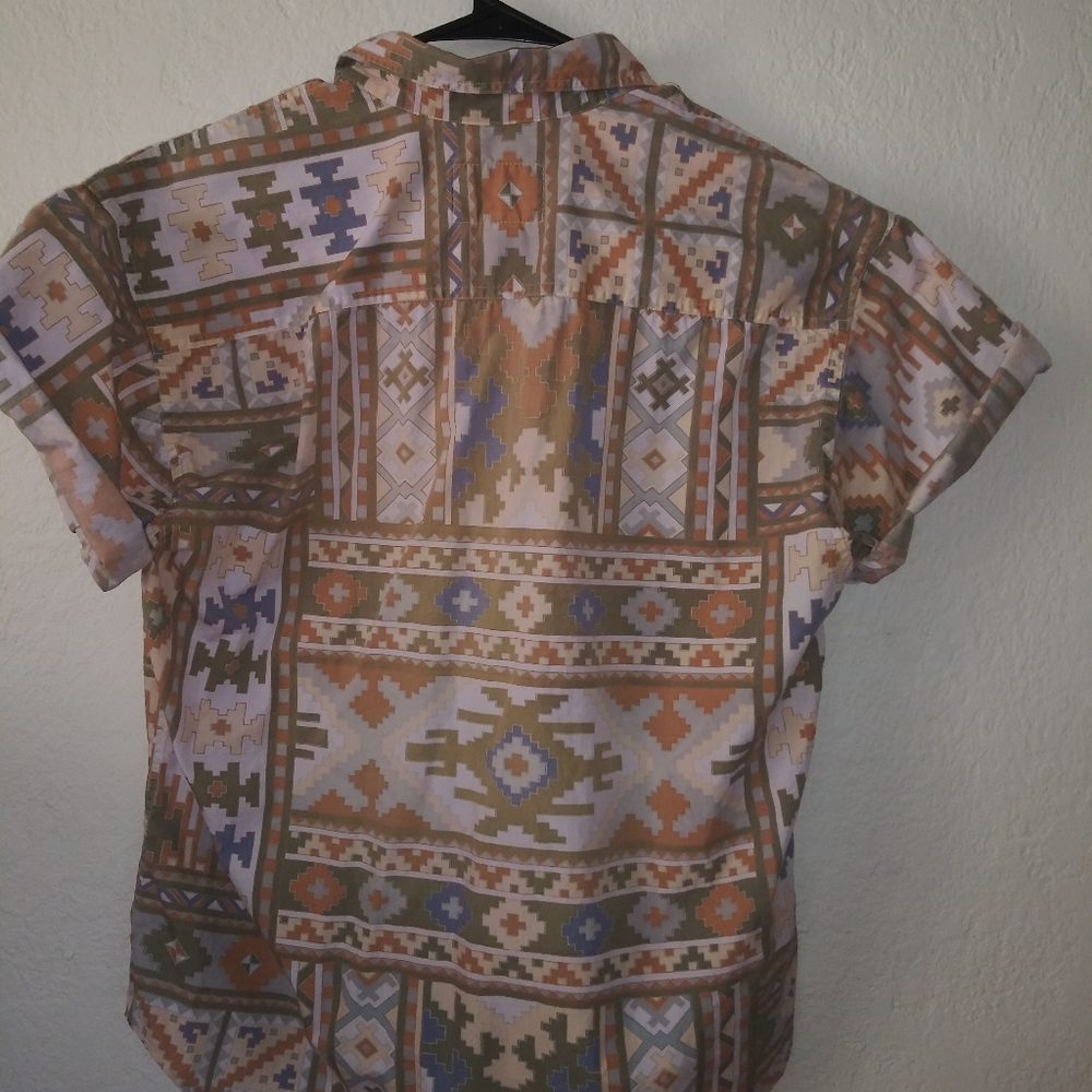 Vintage South Western Tribal Art Button Up - Picture 2 of 4